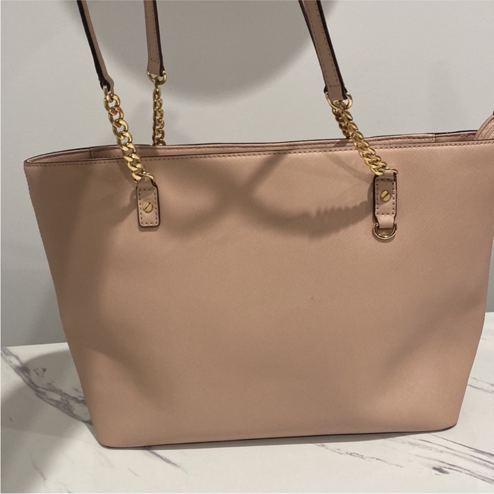 Michael Kors Pink and Gold Tote Bag Spacious and Minimalist - Picture 2 of 6